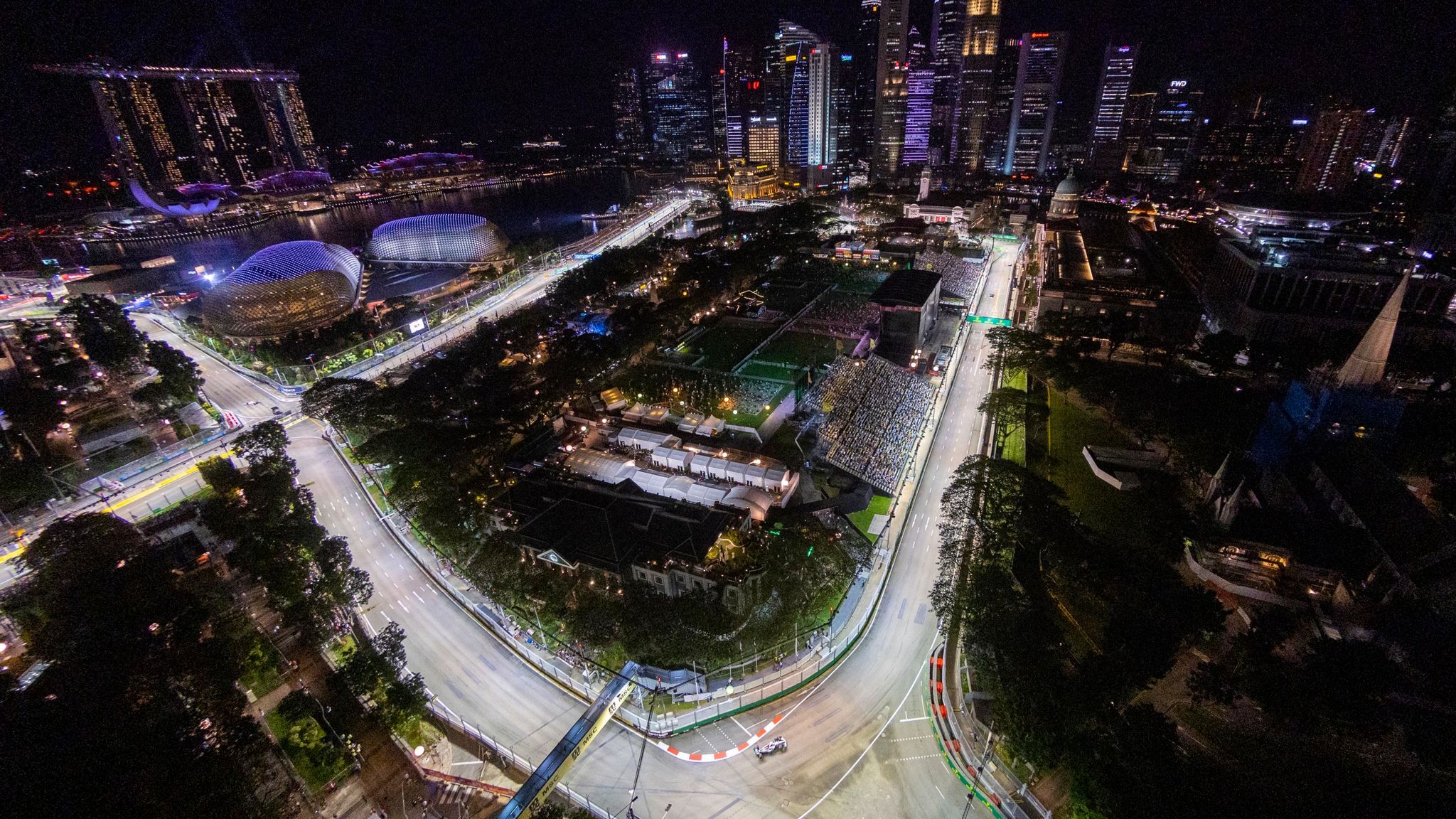 Marina Bay Street Circuit aerial